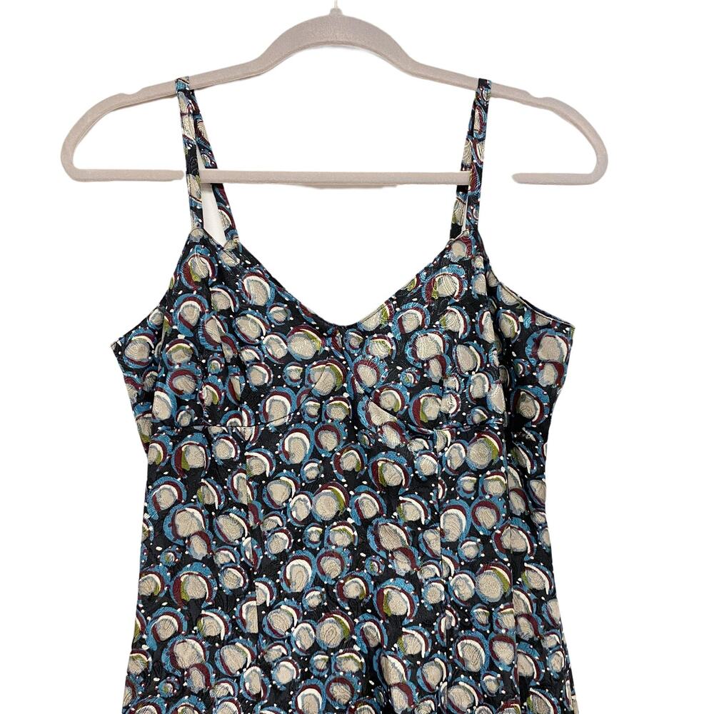 Vintage Chinchilla Womens Size 6 Printed Rayon Slip Dress - Picture 2 of 6